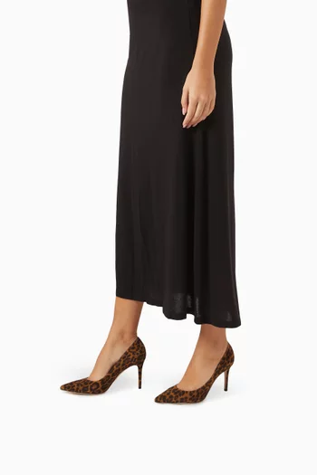 Gianvito 85 Pumps in Leopard-printed Suede