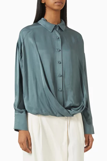 Drape Long-sleeve Top