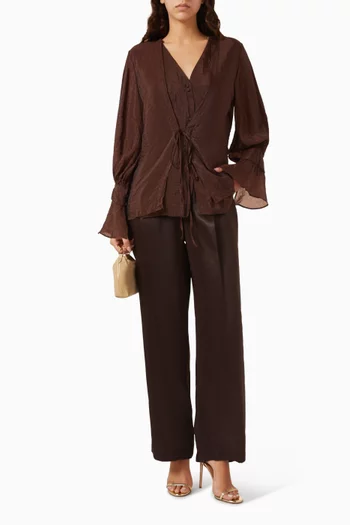 Layered Tie-up Top