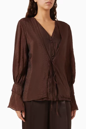 Layered Tie-up Top
