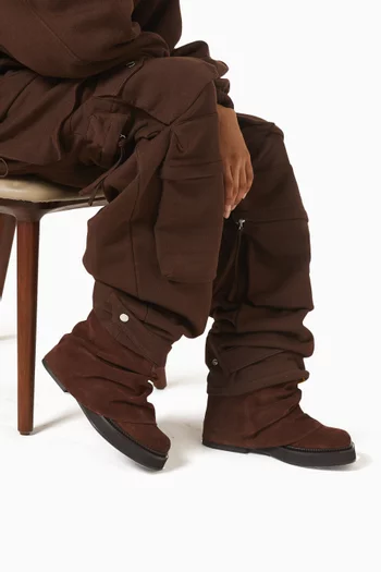 Mini Robin Combat Boots in Suede