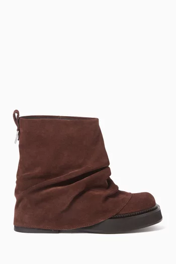 Mini Robin Combat Boots in Suede