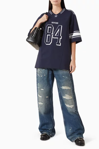 تي شيرت مزين بنقشة نايلون