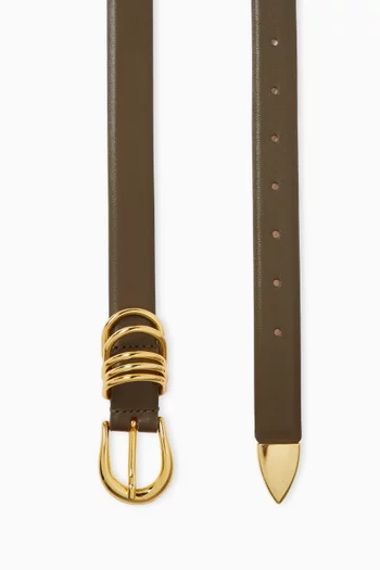 Hollyhock Belt in Calfskin