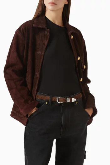 Hollyhock Belt in Suede