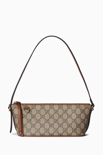 Small Emblem Shoulder Bag in GG Monogram Coated Fabric