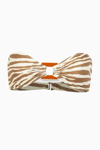 قطعة بيكيني علوية بتصميم باندو وحلية أكريليك