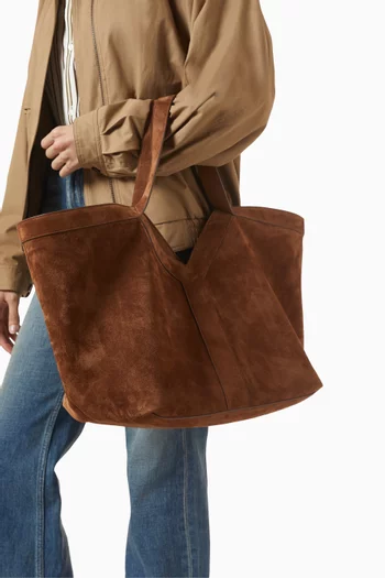 Y Tote Bag in Suede