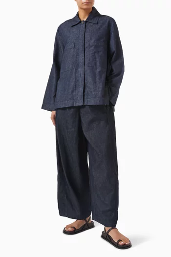 Oversized Shirt in Cotton-linen