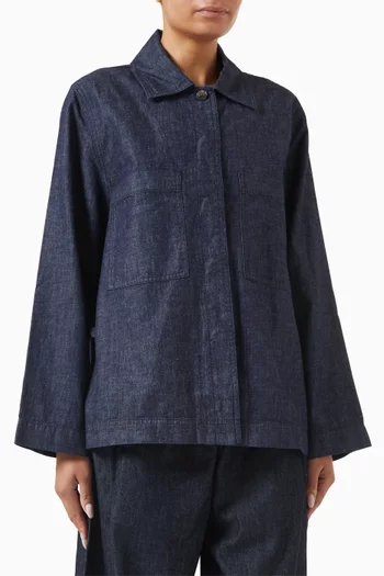 Oversized Shirt in Cotton-linen