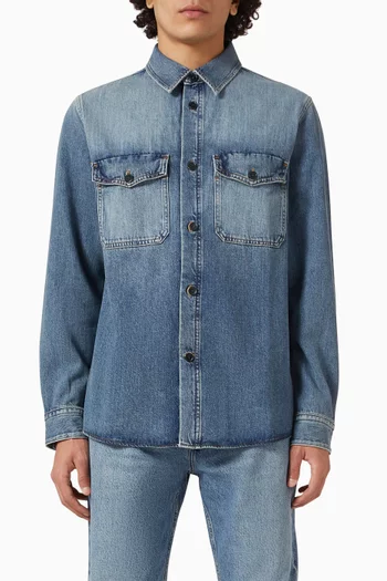 قميص بأزرار دينم