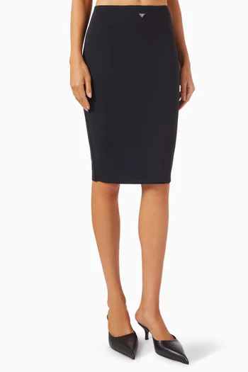 تنورة بقصة مستقيمة وسهلة الارتداء مزيج نايلون