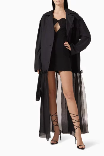 Mia Hybrid Trench Coat in Cotton Blend