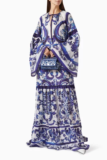 Majolica-print Dress in Cotton