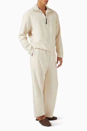 Textured Pants in Cotton
