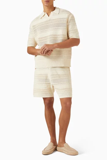 Shorts in Crochet Knit