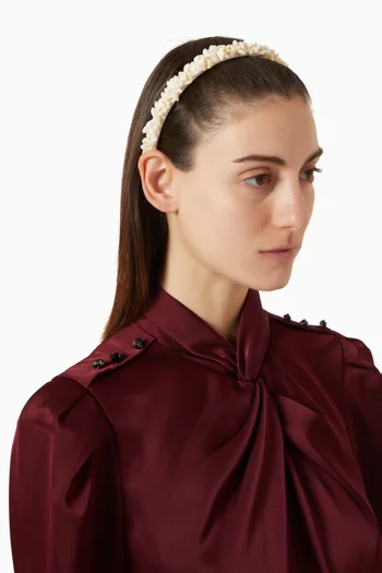 طوق رأس بيريل مرصع باللؤلؤ