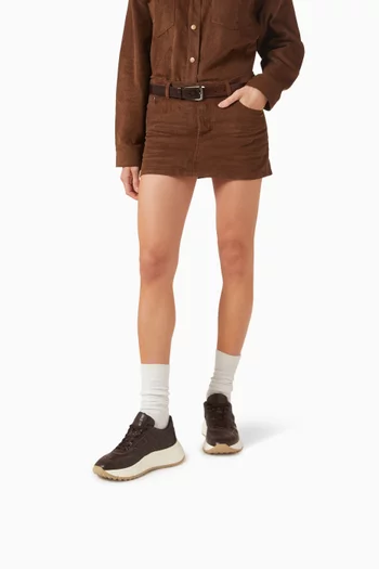 سنيكرز هاي-فاي جلد بنقشة جلد التمساح