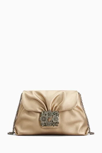 Mini Efflorescence Clutch in Calfskin Leather