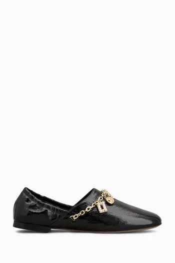 Très Vivier Charm Slippers in Patent Leather