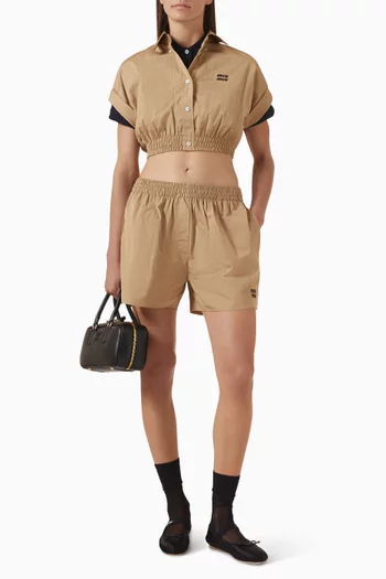 Crop Shirt in Poplin
