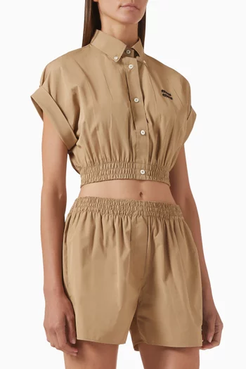 Crop Shirt in Poplin