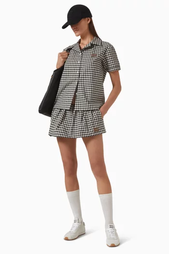 Gingham  Check Shirt in Cotton