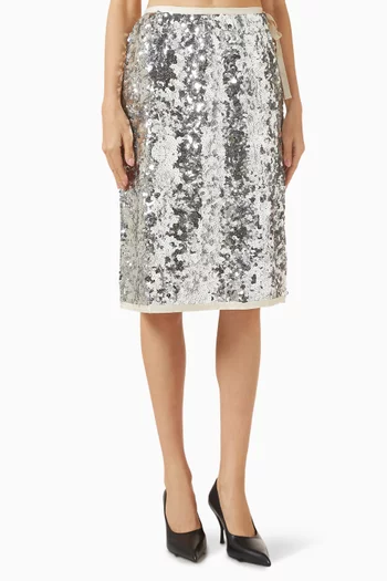 Sequinned Midi Skirt