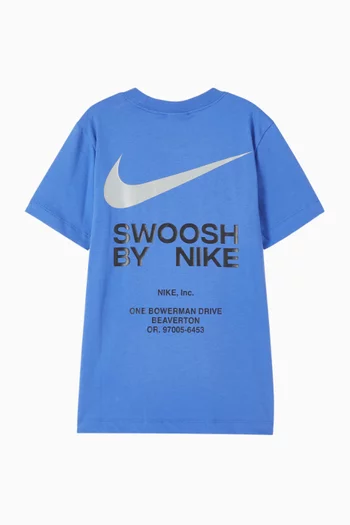 تي شيرت بطبعة شعار الماركة قطن