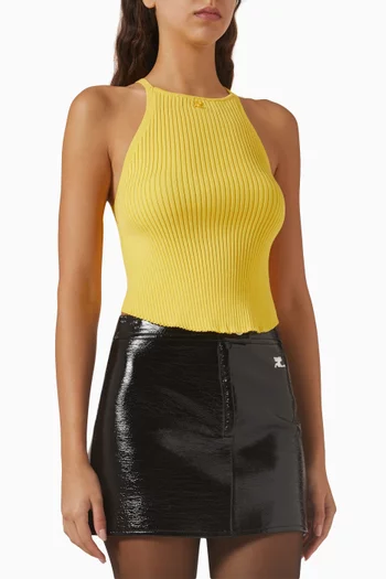 Circle Top in Rib-knit