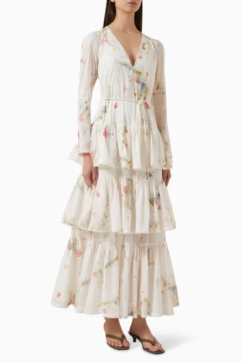 Lucky Tered Dress in Cotton