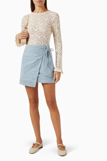 Chablis Cloque Top in Italian Lace