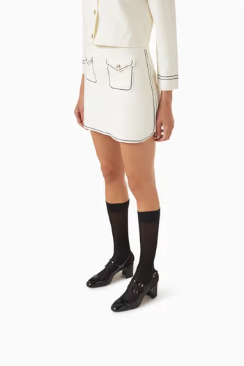 حذاء كلاسيك بانانا ماري جين بسير خلفي وكعب 60 مم جلد لامع