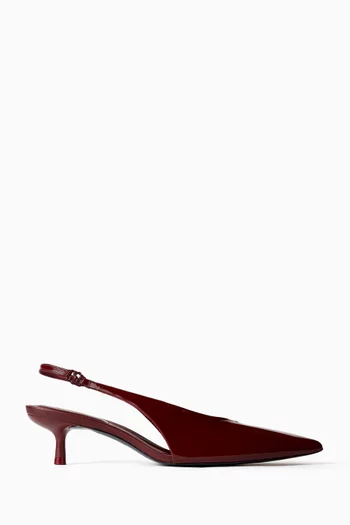 45 Sylvie Slingback Sandals in Patent Leather