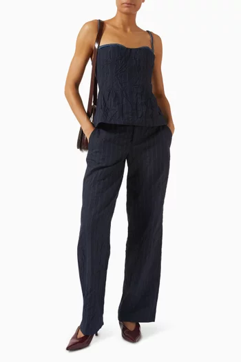 بنطال أوفيليا بحزام خصر مزدوج