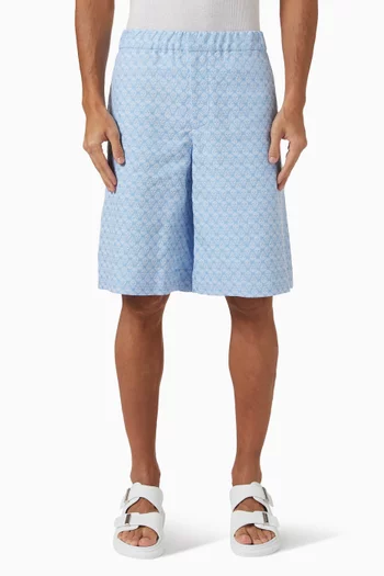 شورت بنقشة جماجم جاكار ومزيج فيسكوز