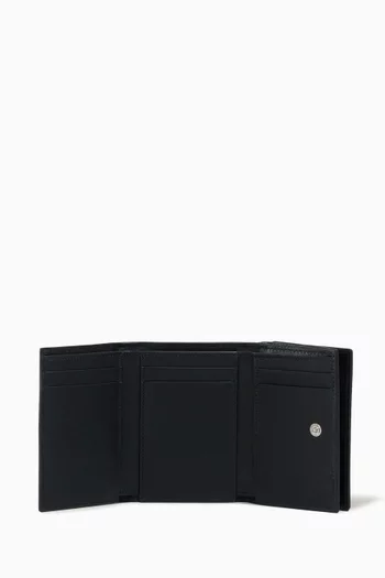 Mending Logo Trifold Wallet in Leather