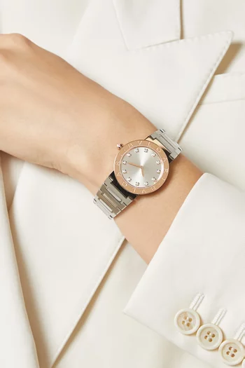 ساعة بولغاري بولغاري ذهب وردي عيار 18، 33 مم