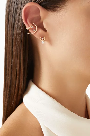 Treehopper Single Diamond Ear Cuff in 10kt Gold