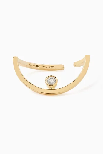 Treehopper Single Diamond Ear Cuff in 10kt Gold