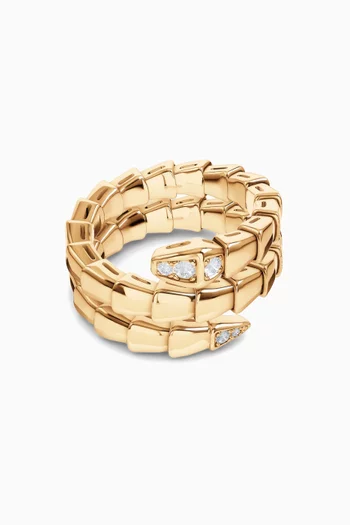 Serpenti Viper Ring in 18kt Yellow Gold