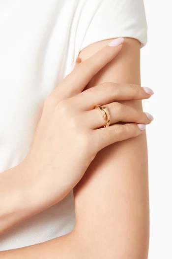 Serpenti Viper Ring in 18kt Yellow Gold