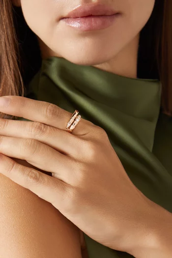 Serpenti Viper Diamond Ring in 18kt Gold