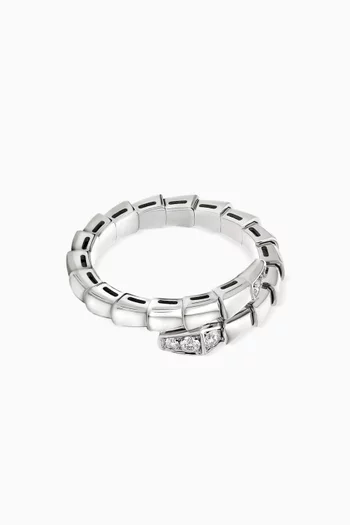 Serpenti Viper Diamond Ring in 18kt Gold