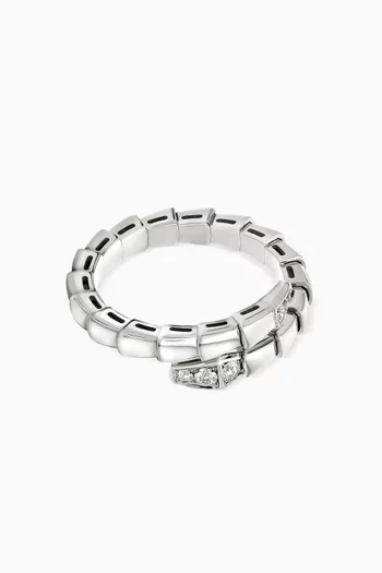 Serpenti Viper Diamond Ring in 18kt Gold