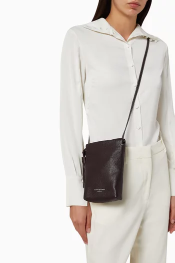 Hudson Crossbody Pouch in Leather