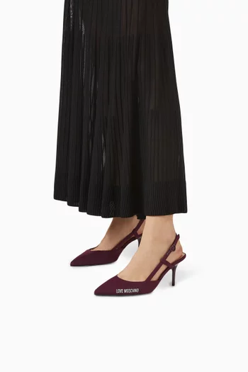 Logo Slingback Pumps in Lycra