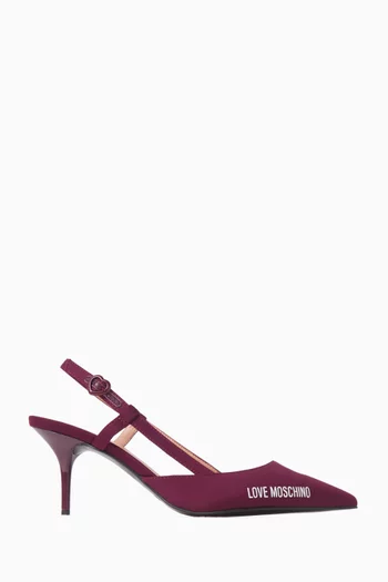 Logo Slingback Pumps in Lycra