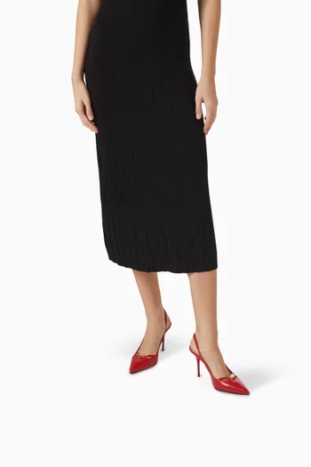 Love Chain Strap Pumps in Leather