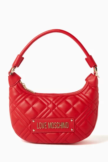 حقيبة كتف صغيرة جلد صناعي مبطّن